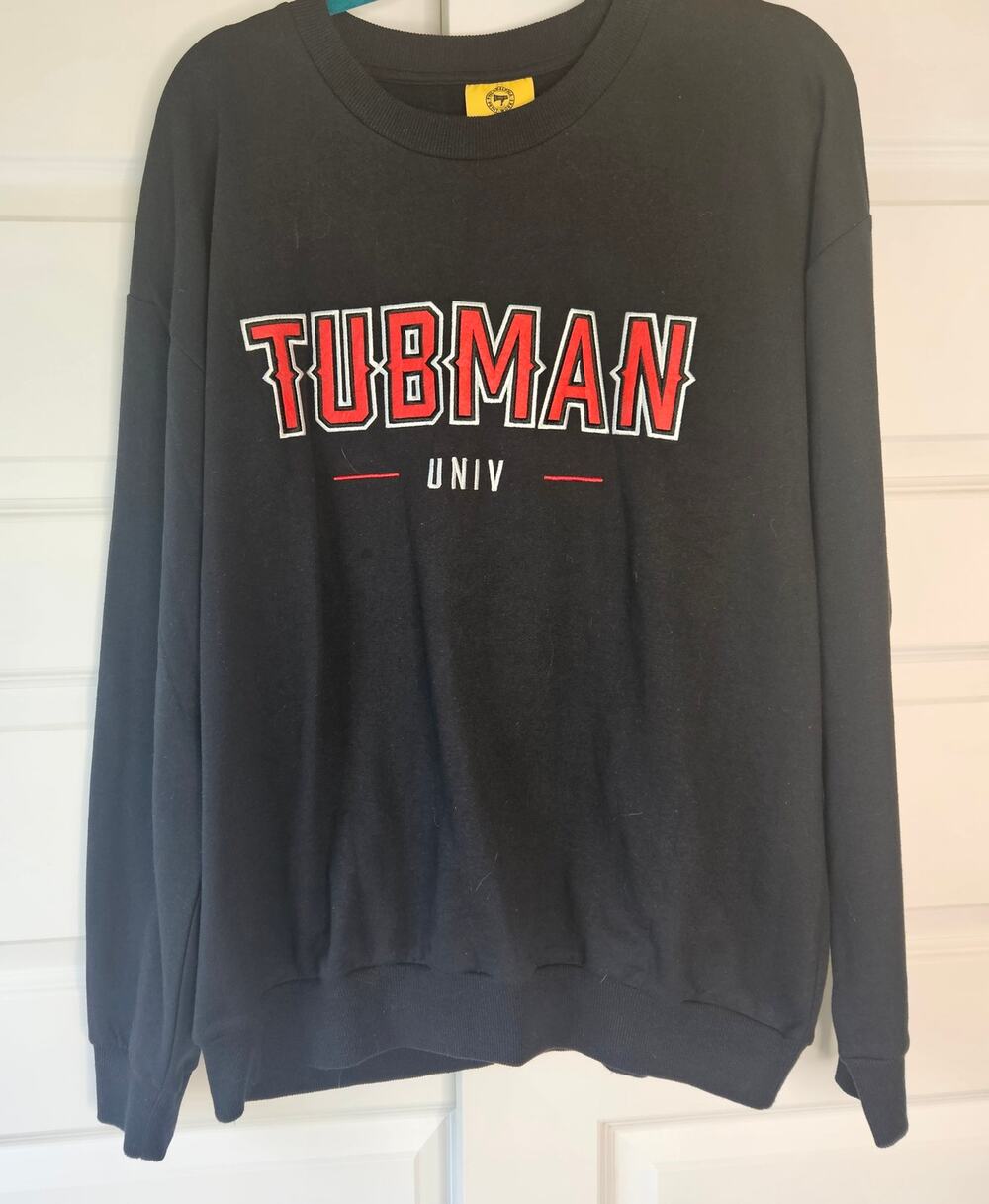 Philadelphia Print Works Tubman University Crewneck Sweatshirt Black XL NWOT